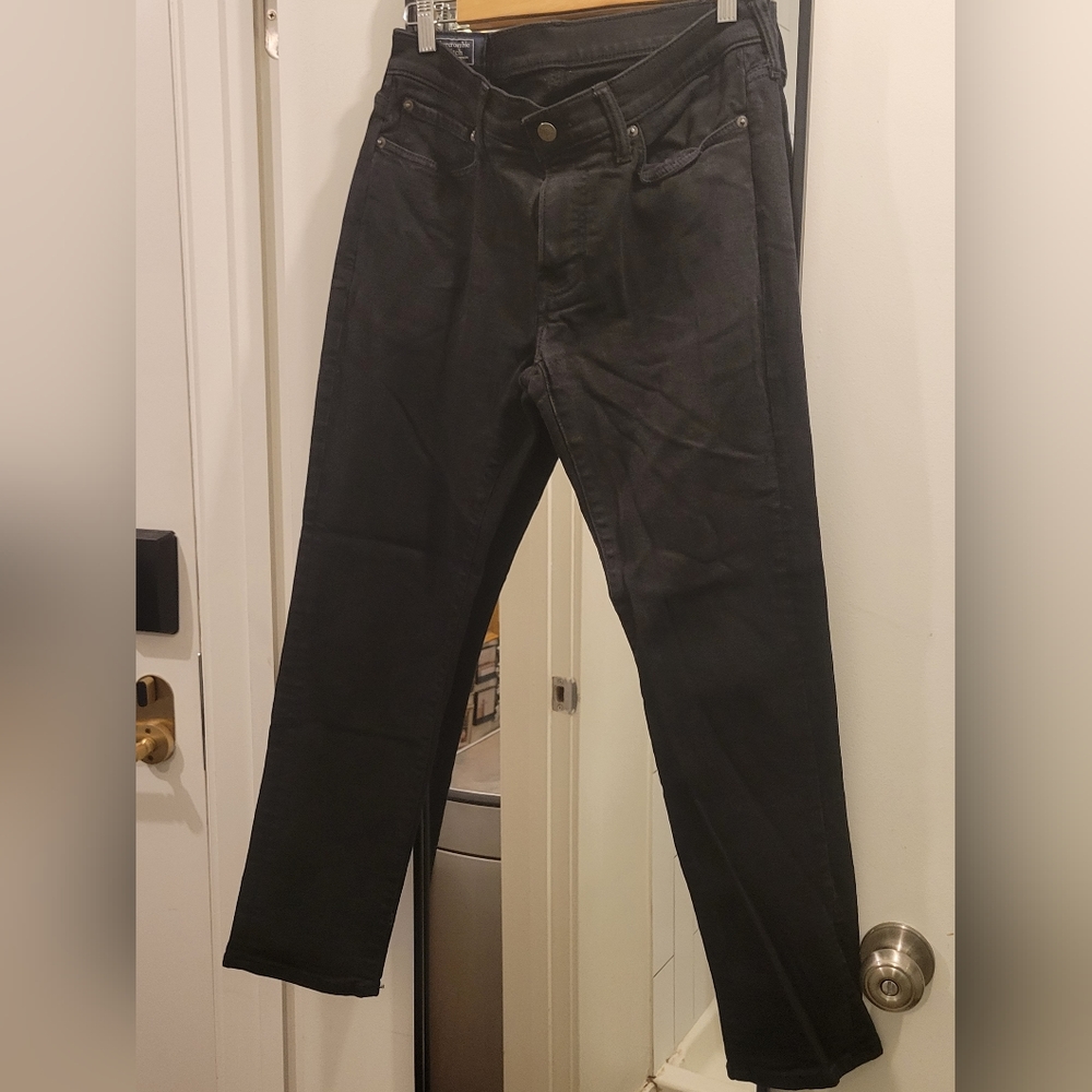 Mens Abercrombie & Fitch Rustin Athletic Slim Jeans in Black Size 31 x 30